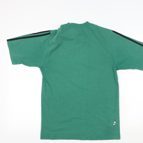 adidas Green Medium Logo T-Shirt for Men