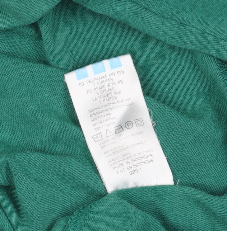 adidas Green Medium Logo T-Shirt for Men