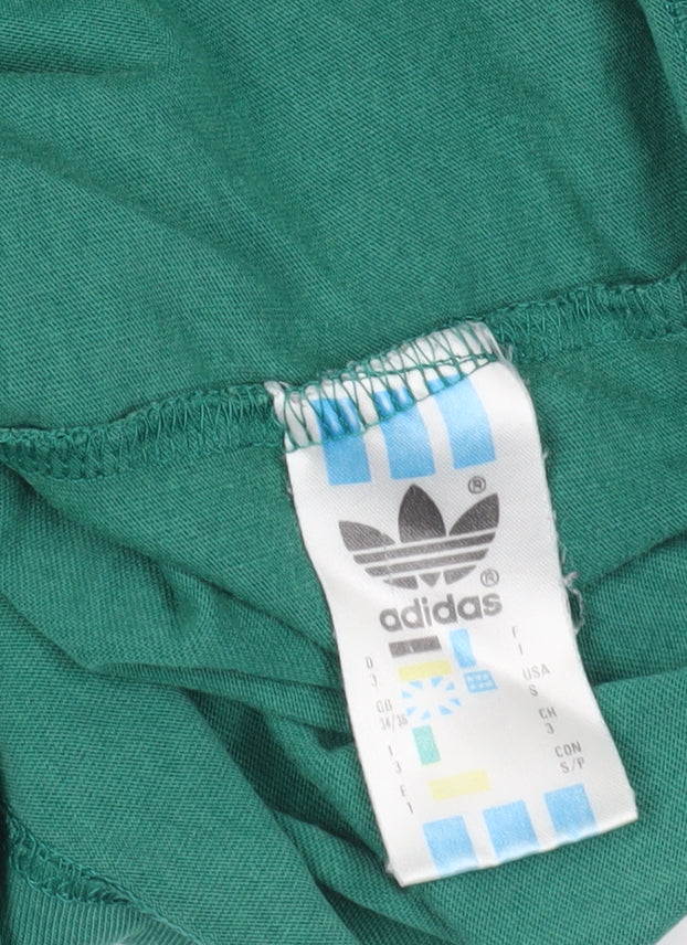 adidas Green Medium Logo T-Shirt for Men
