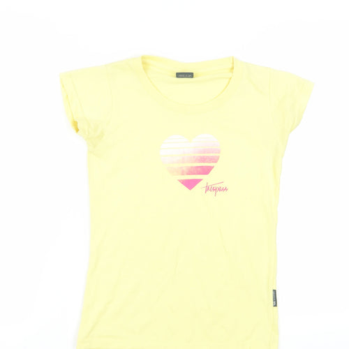 Trespass Yellow Heart Print T-Shirt, Size S