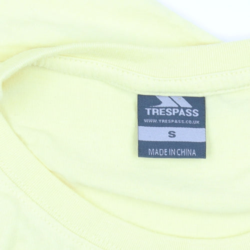 Trespass Yellow Heart Print T-Shirt, Size S