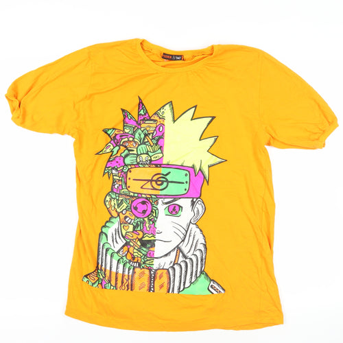 Spider Orange Anime Graphic T-Shirt, L Unisex