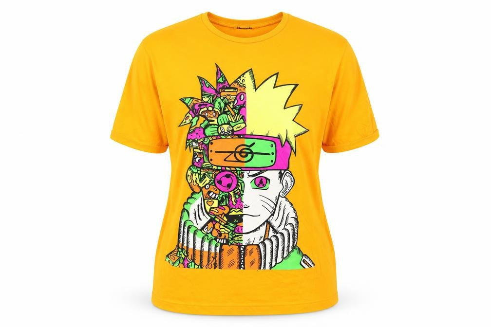 Front view of Spider Orange Anime Graphic T-Shirt, L unisex