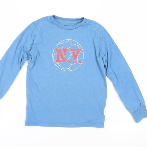 Gap Kids Blue Graphic Long Sleeve T-Shirt 6-7 Years