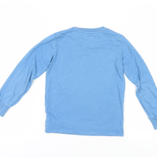 Gap Kids Blue Graphic Long Sleeve T-Shirt 6-7 Years