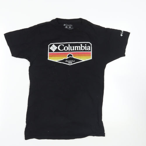 Columbia Black T-Shirt S - Classic Unisex Cotton Tee