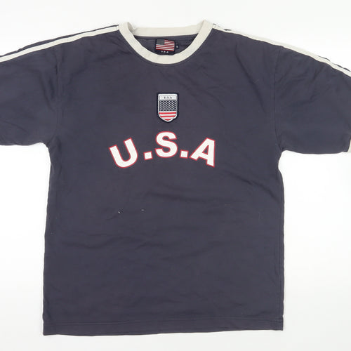 USA Blue XL T-Shirt, Short Sleeve, Regular Fit