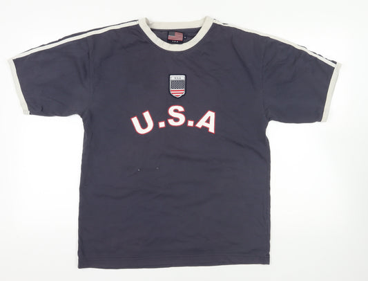 USA Blue XL T-Shirt, Short Sleeve, Regular Fit