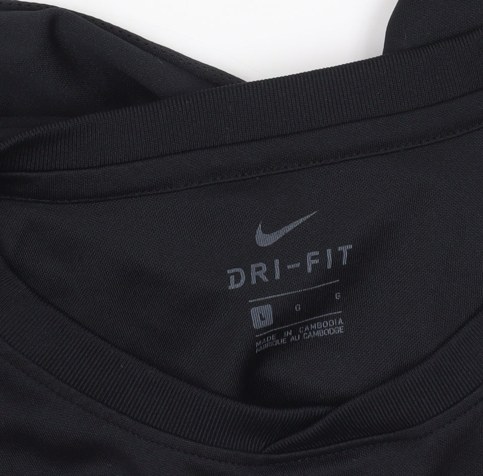 Nike Black Dri-Fit Men's T-Shirt, Size L, Athletic