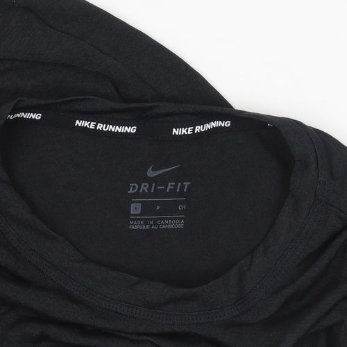 Nike Black Running T-Shirt S, Lightweight & Moisture-Wicking