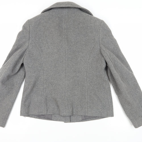 Dorothy Perkins Grey Buttoned Wool Jacket Size 12