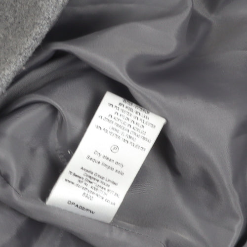 Dorothy Perkins Grey Buttoned Wool Jacket Size 12