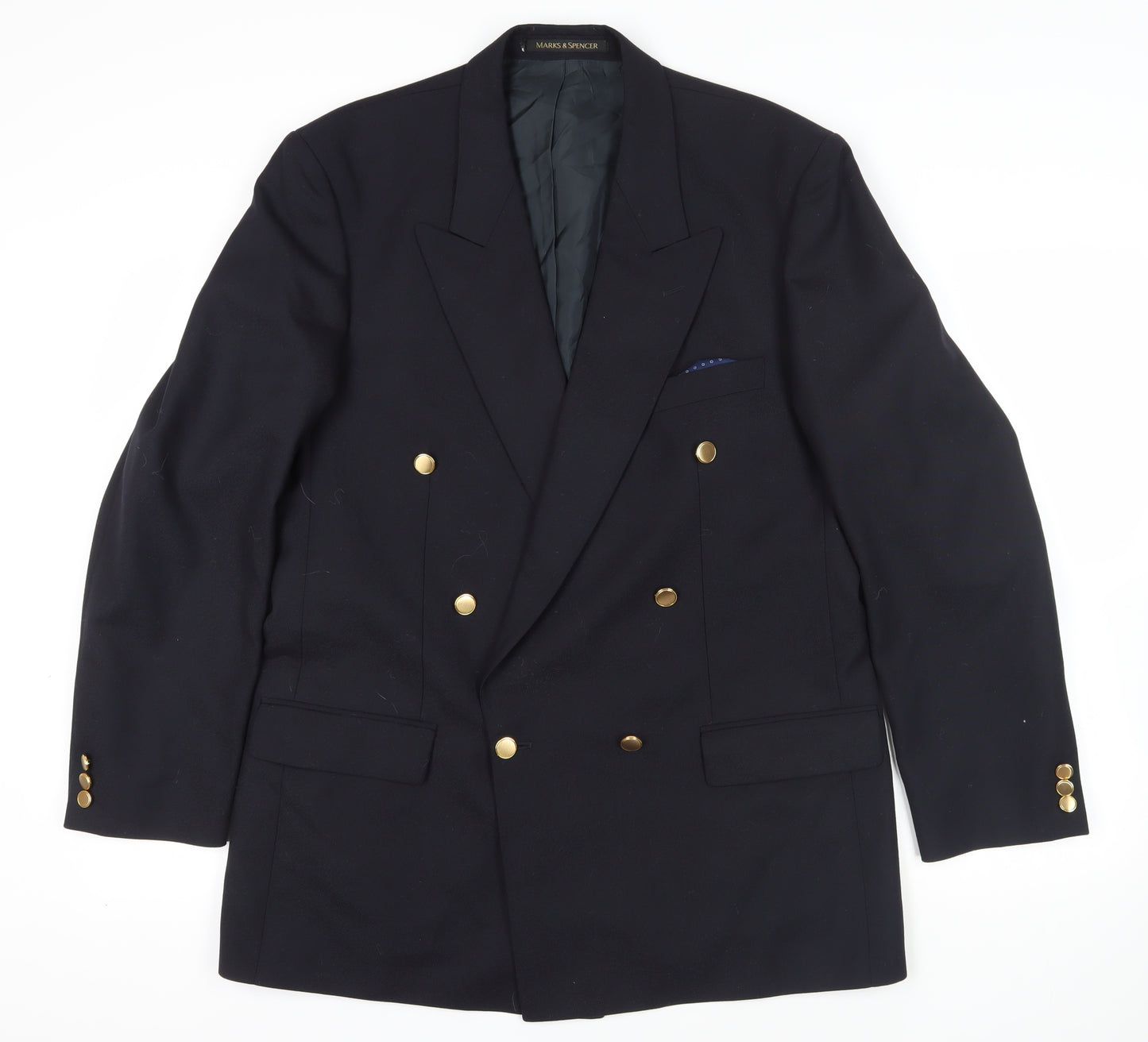 Marks and Spencer Navy Double Breasted Blazer 42