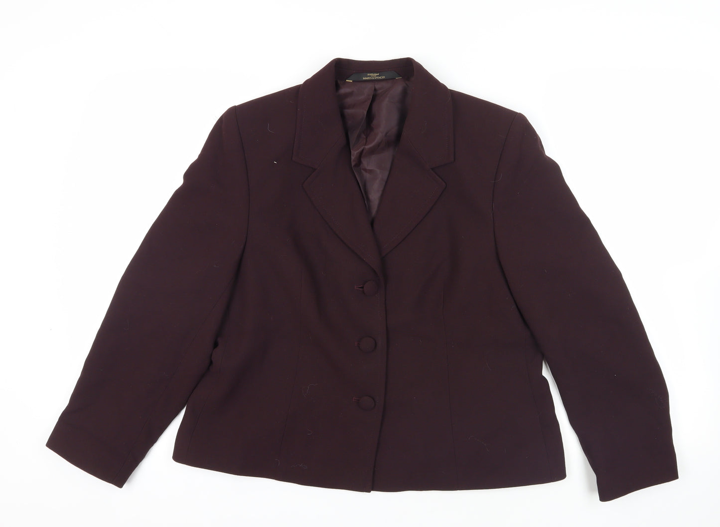 Marks and Spencer Burgundy Blazer Size 18 Petite