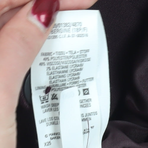 Marks and Spencer Burgundy Blazer Size 18 Petite