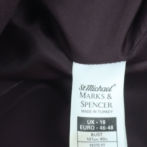 Marks and Spencer Burgundy Blazer Size 18 Petite