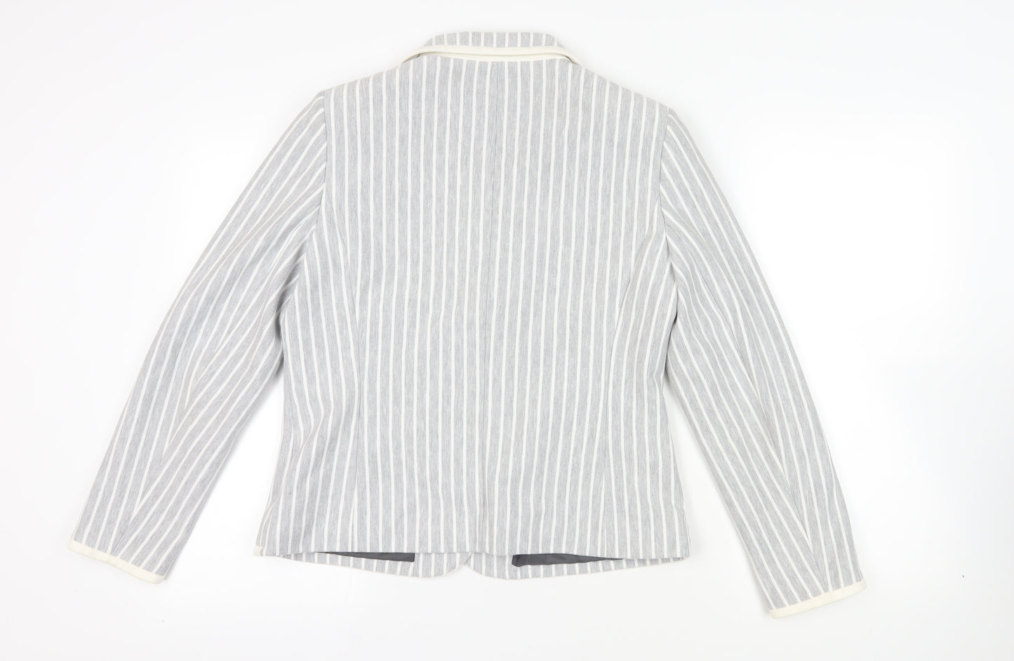 Kirsten Grey Striped Blazer Size 14 Classic Style