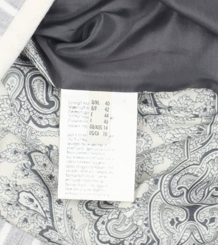 Kirsten Grey Striped Blazer Size 14 Classic Style