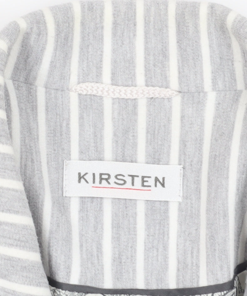 Kirsten Grey Striped Blazer Size 14 Classic Style