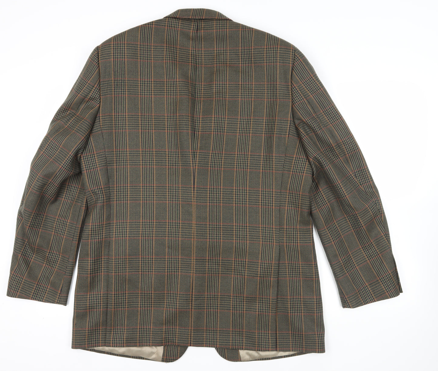 Gurteen Brown Check Blazer, Size L, Regular Fit