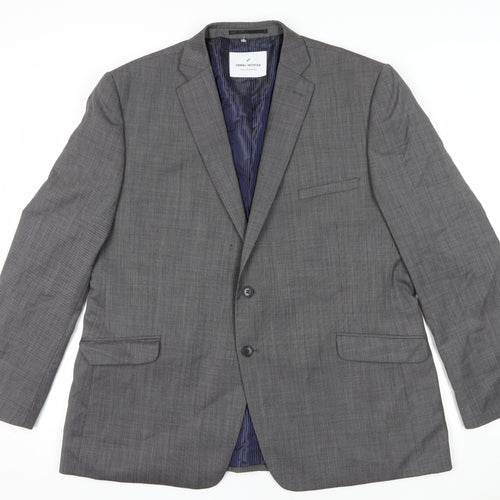 Daniel Hechter Grey Blazer, Size 48, Wool, Excellent