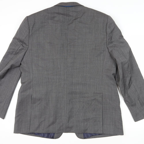 Daniel Hechter Grey Blazer, Size 48, Wool, Excellent