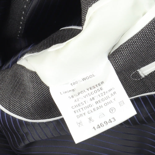 Daniel Hechter Grey Blazer, Size 48, Wool, Excellent