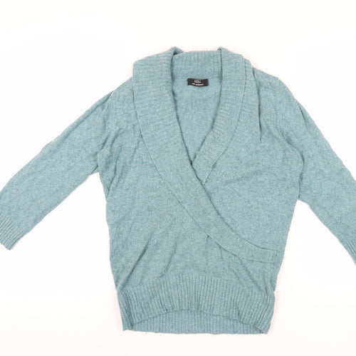 Marks and Spencer Blue Wrap Jumper, Size 12