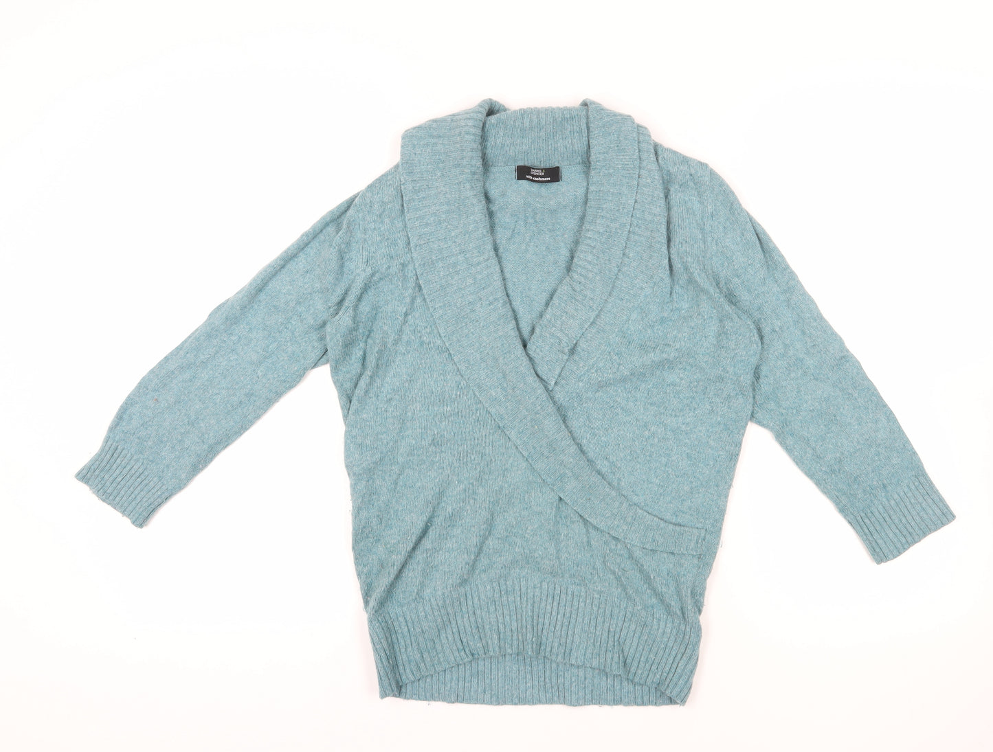 Marks and Spencer Blue Wrap Jumper, Size 12