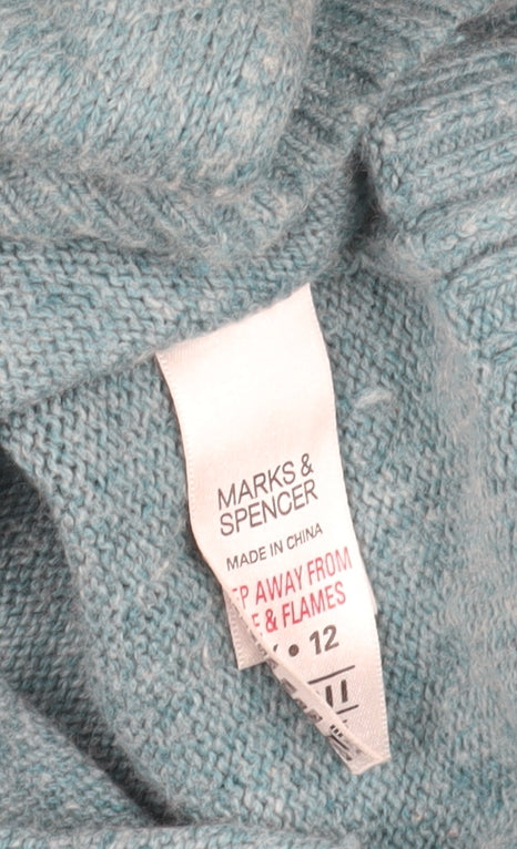 Marks and Spencer Blue Wrap Jumper, Size 12