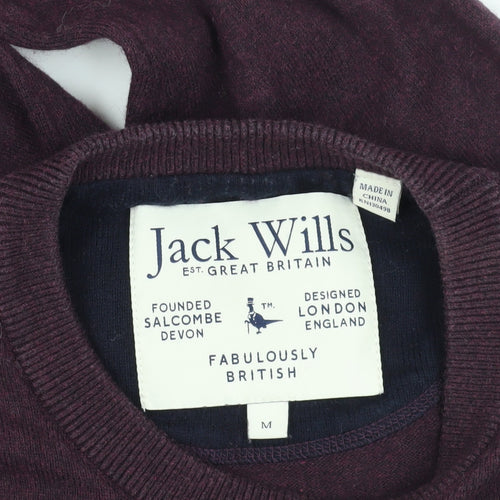 Jack Wills Purple Pullover M Knit Jumper