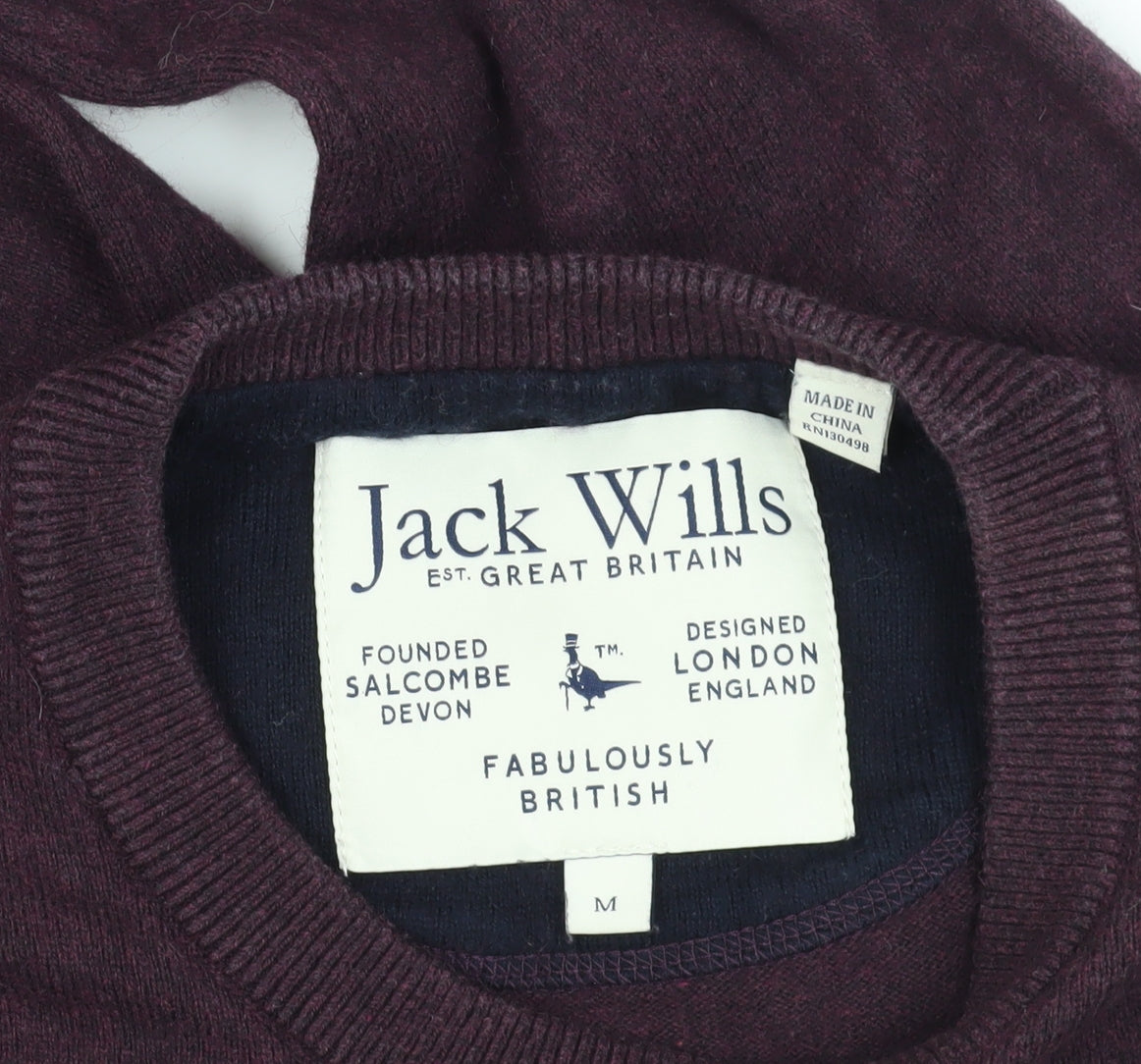 Jack Wills Purple Pullover M Knit Jumper