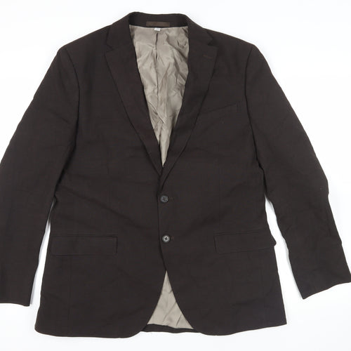 Marks and Spencer Brown Linen Blazer, Size XL