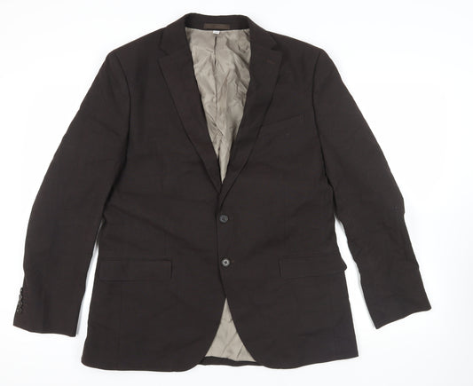 Marks and Spencer Brown Linen Blazer, Size XL