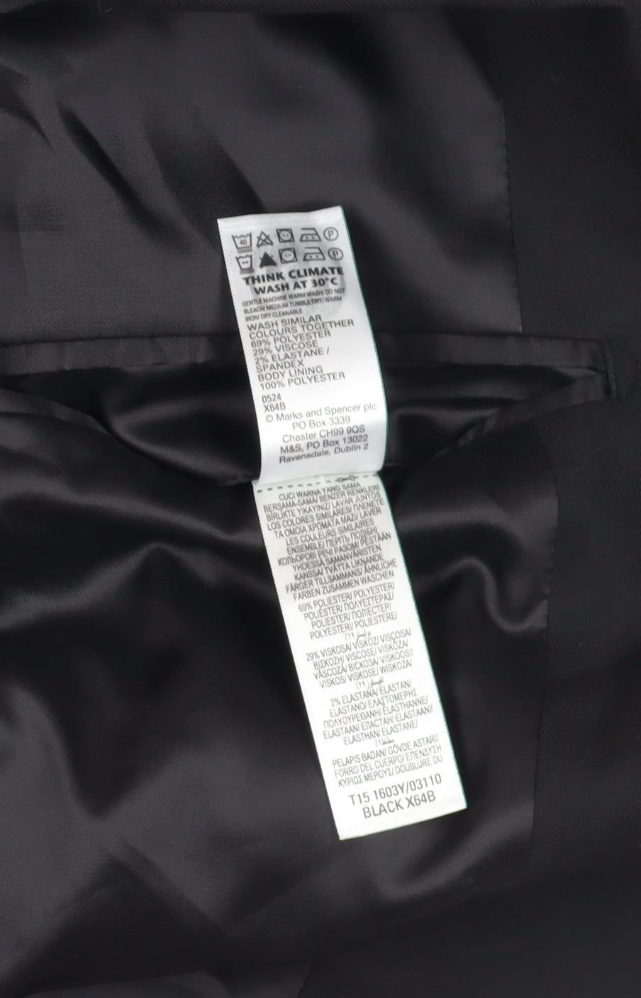 Marks and Spencer Black Blazer 42 XL Formal Jacket