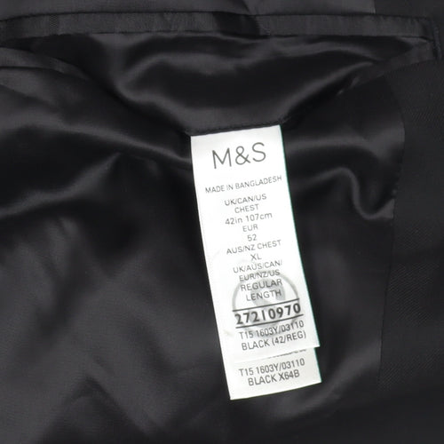 Marks and Spencer Black Blazer 42 XL Formal Jacket