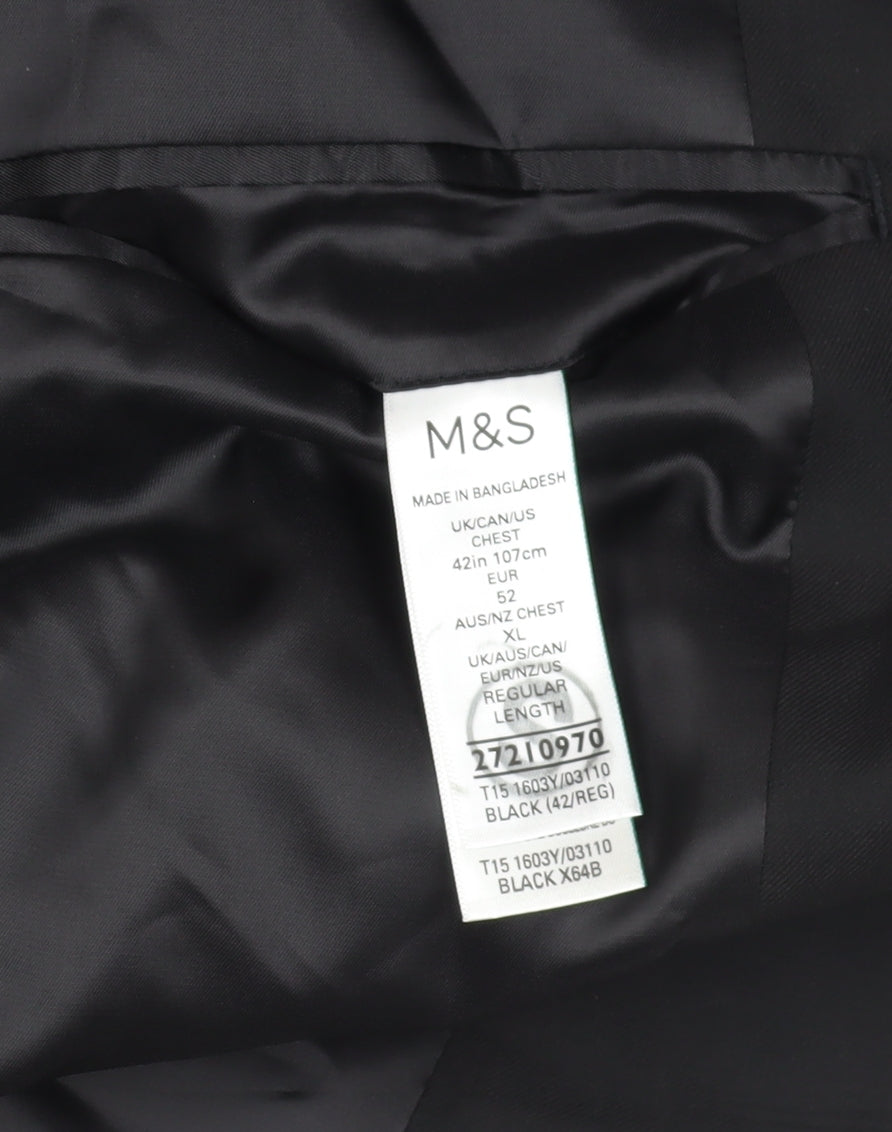 Marks and Spencer Black Blazer 42 XL Formal Jacket