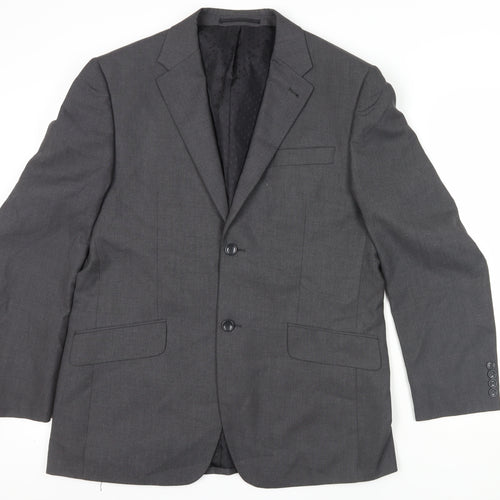 Next Grey Blazer, 42R, Regular Fit, Single-Breasted