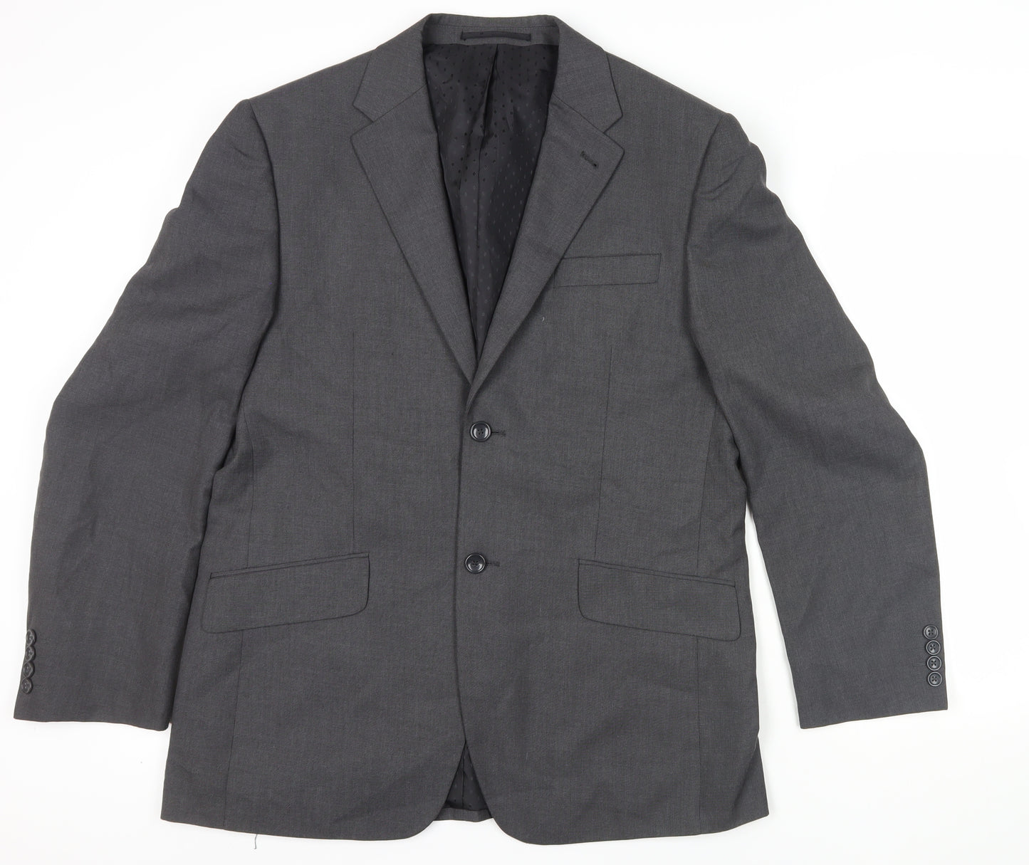 Next Grey Blazer, 42R, Regular Fit, Single-Breasted