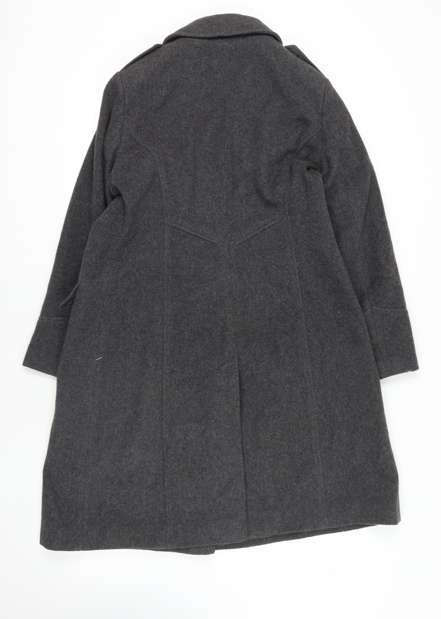 Marks & Spencer Grey Wool Blend Overcoat Size 16