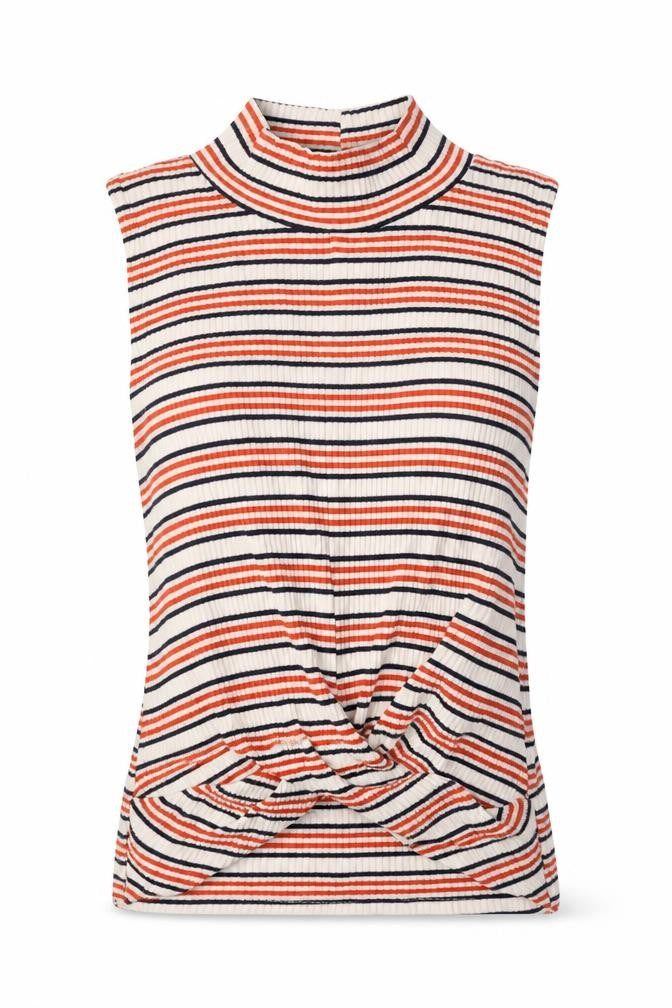 Bershka Womens Multicoloured Striped Viscose Camisole T-Shirt Size XS Crew Neck - Cross-over