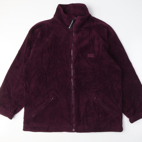 Arctic Storm Womens Purple Polyester Full Zip Sweatshirt Size L Zip
