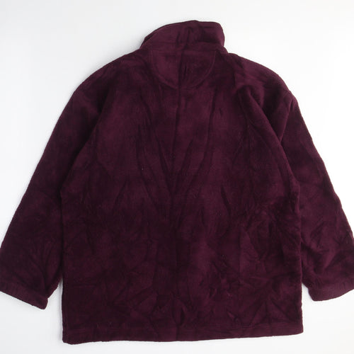 Arctic Storm Womens Purple Polyester Full Zip Sweatshirt Size L Zip