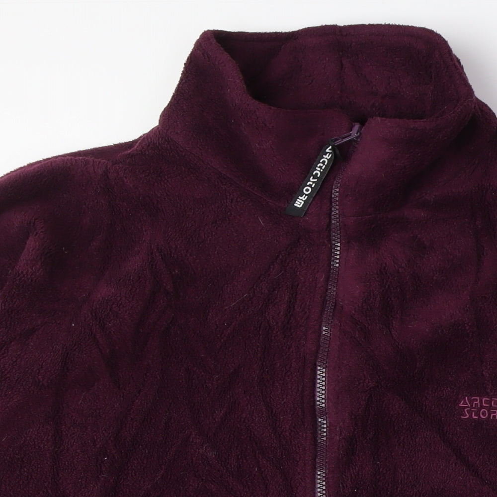 Arctic Storm Womens Purple Polyester Full Zip Sweatshirt Size L Zip