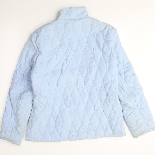 Jack Murphy Womens Blue Quilted Coat Size 12 Zip