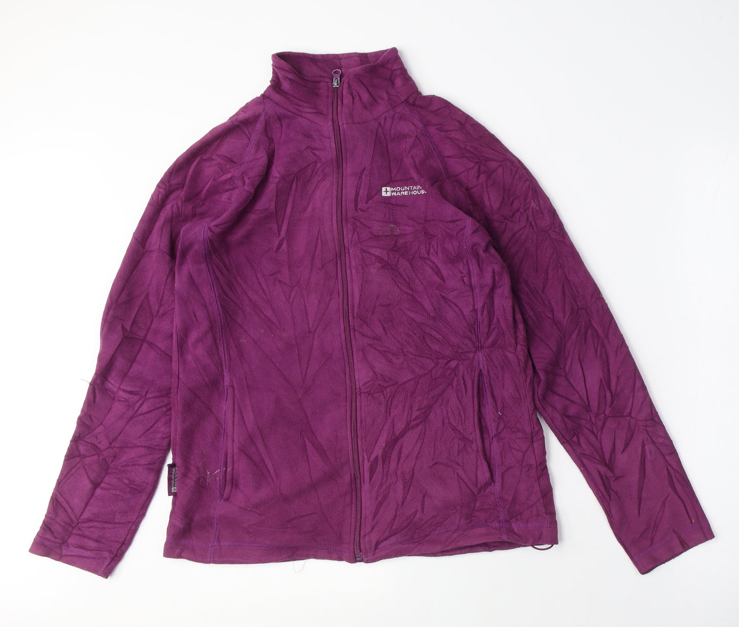 Mountain Warehouse Womens Pink Polyester Full Zip Sweatshirt Size 8 Zip