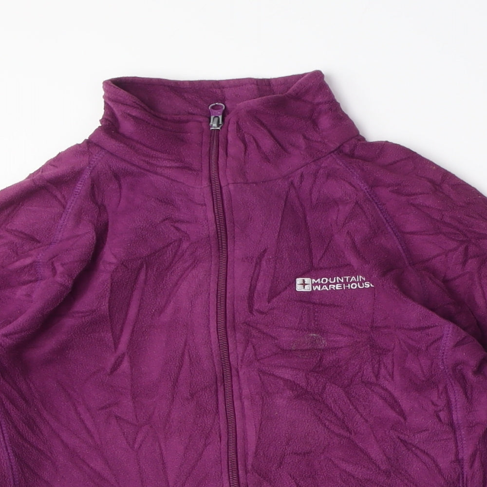 Mountain Warehouse Womens Pink Polyester Full Zip Sweatshirt Size 8 Zip