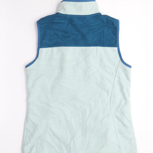 Lands' End Womens Blue Gilet Jacket Size S Zip
