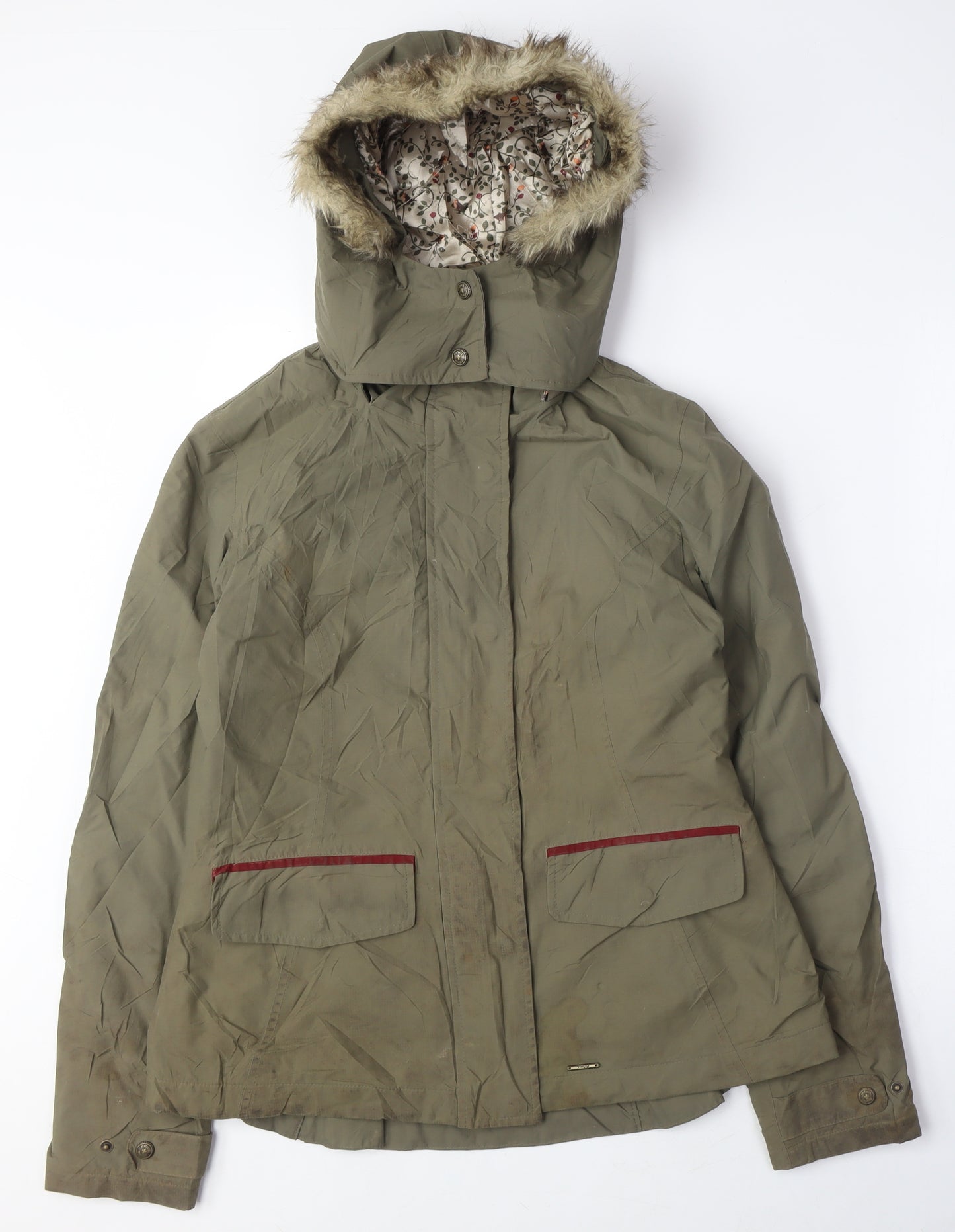 Toggi Womens Green Anorak Coat Size 10 Zip
