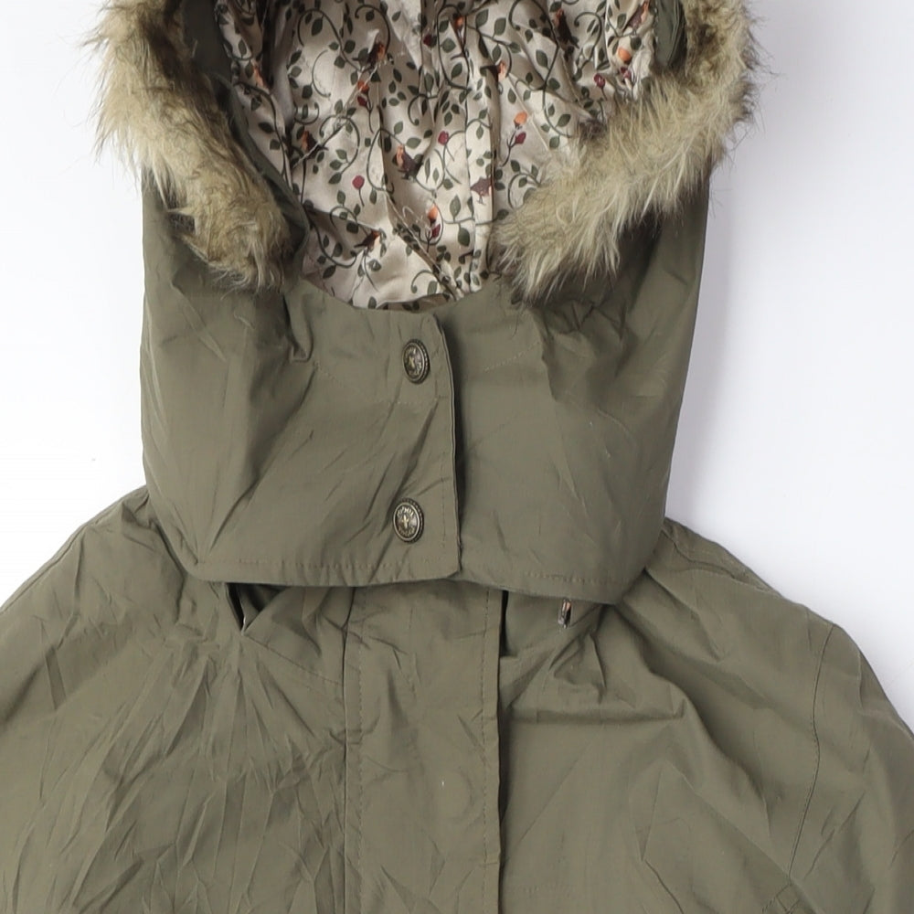 Toggi Womens Green Anorak Coat Size 10 Zip